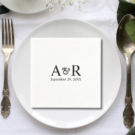 Guardanapo De Papel Ampersand Monograma Casamento Minimalista e Chic