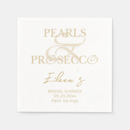 Guardanapo De Papel Ampersand White Pearls & Chá de panela Prosecco