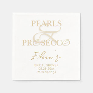 Guardanapo De Papel Ampersand White Pearls & Chá de panela Prosecco