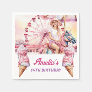 Guardanapo De Papel Amusement Park Birthday Carousel