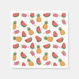Guardanapo De Papel Ananases, melancias e Sorvetes