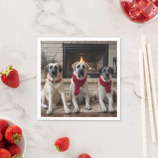 Guardanapo De Papel Anatólia Shepherd na Lareira de Natal (Insitu)