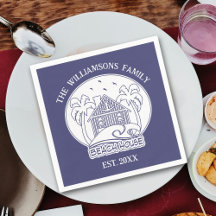 Anchor de Nome da Família Branca da Casa Azul Náut