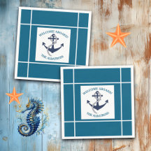 Âncora de Barco de Padrão Náutico Personalizada