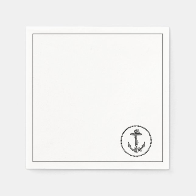 Guardanapo De Papel Âncora de barcos (Frente)