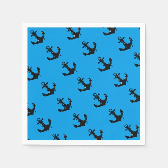 Guardanapo De Papel Âncora de boi preto (Frente)