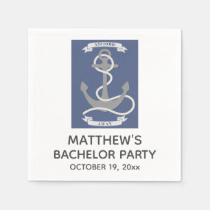 Guardanapo De Papel Âncora Náutica Barco do Bachelor Party