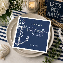 Guardanapo De Papel Âncora Náutica Despedida Azul Marinho