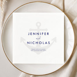 Guardanapo De Papel Âncora Náutica Moderna Casamento