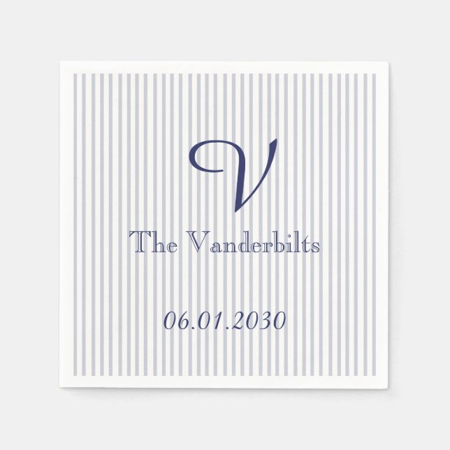 Guardanapo De Papel Âncora Náutica no Casamento de Greve de Cinzas (Frente)