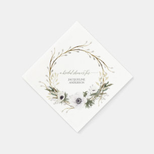 Guardanapo De Papel Anêmona floral da grinalda do chá de panela BOHO