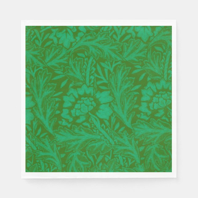 Guardanapo De Papel Anemone em Forest Green (Frente)