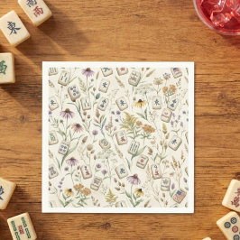 Guardanapo De Papel Anfitriã de festa de jardim de Mahjong botânico el