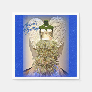 Guardanapo De Papel Angel Mannequin Vestido em Árvore de Natal