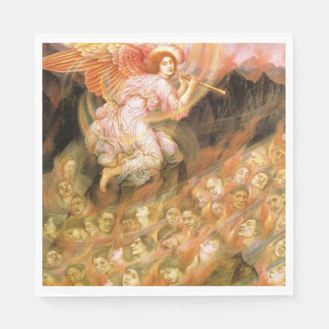 Guardanapo De Papel Angel Piping para as Almas no Inferno (Frente)