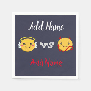 Guardanapo De Papel Angel vs Devil Emoji PErsonalize