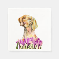 Angelic | Vizsla Dog e Crocus Watercolor