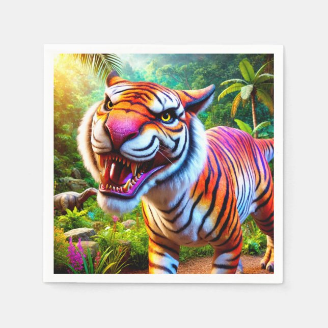 Guardanapo De Papel Angry Tiger (Frente)