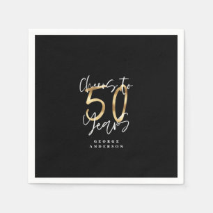 Guardanapo De Papel anima 50 anos o negro e o ouro modernos