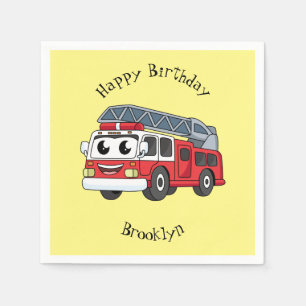 Guardanapo De Papel Animação de bombeiros felizes