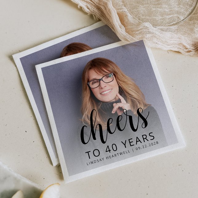 Guardanapo De Papel Animação de Script Preto de Foto do aniversário de (Criador carregado)