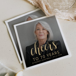 Guardanapo De Papel Animadores de Fotos da Festa de aniversário 70