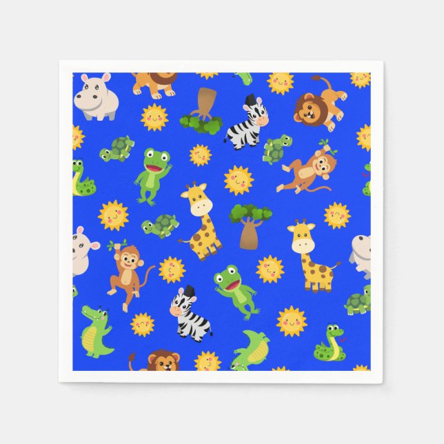 Guardanapo De Papel Animais Africanos (Frente)