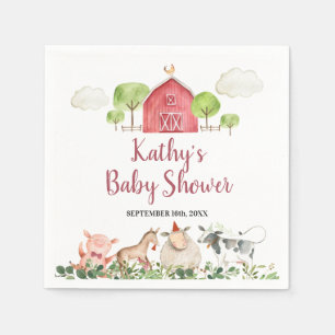 Guardanapo De Papel Animais da fazenda do Barnyard Greenery