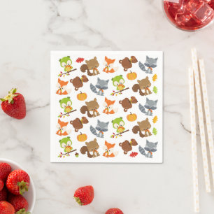 Guardanapo De Papel Animais Da Floresta, Animais Da Floresta, Animais
