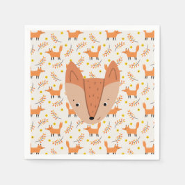 Guardanapo De Papel Animais da Floresta Boho Design Raposa