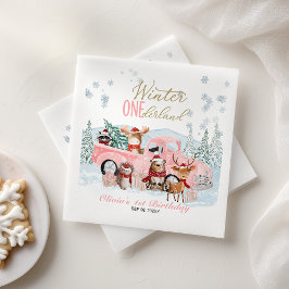 Guardanapo De Papel Animais da Floresta Caminhão ONEderland 1º Anivers