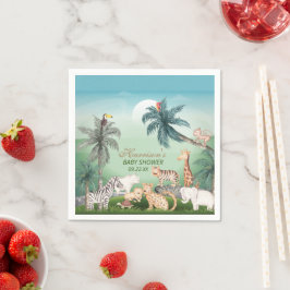 Guardanapo De Papel Animais da Floresta Chá de fraldas Selvagem