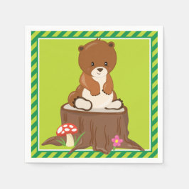 Guardanapo De Papel Animais Da Floresta | Cubo de Urso
