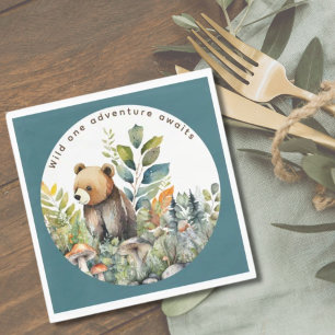 Guardanapo De Papel Animais Da Floresta Ostentam Jantar De Partiware