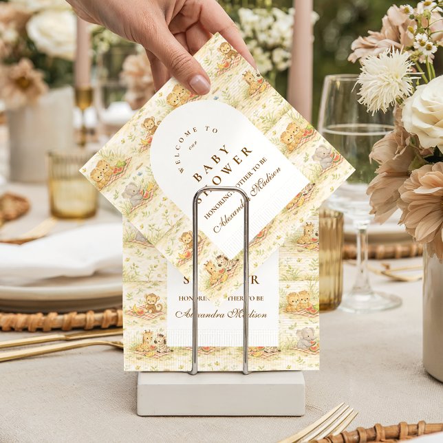 Guardanapo De Papel Animais da Safari de Contos de Fadas Baby Shower (Criador carregado)