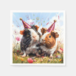 Guardanapo De Papel Animais de festa - 2 suínos de Guiné