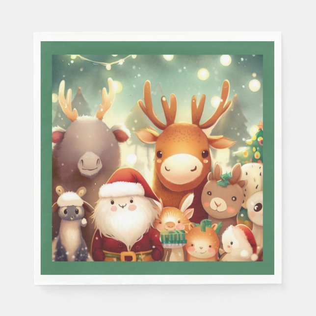 Guardanapo De Papel Animais de Natal 8 (Frente)