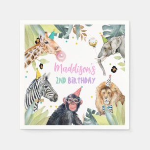 Guardanapo De Papel Animais do Partido Safari Animais Selvagens Animai