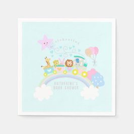 Guardanapo De Papel Animais do trem azul