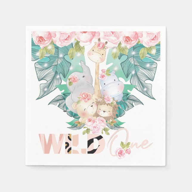 Guardanapo De Papel Animais Selvagens Selvagens Selvagens (Frente)