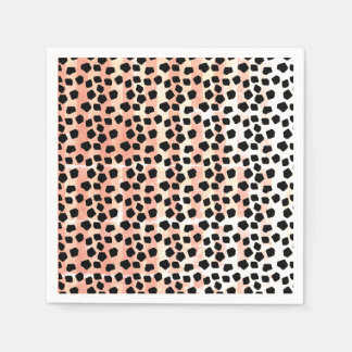 Guardanapo De Papel Animal Prints Black and Pink