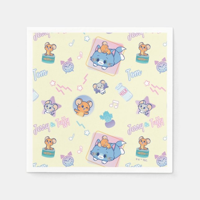 Guardanapo De Papel Anime Tom, Jerry e Tuffy Playtime Standard (Frente)