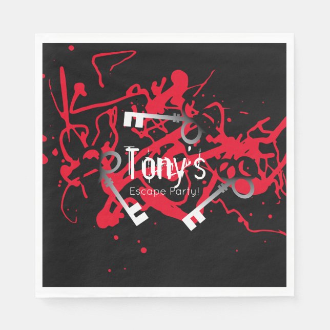 Guardanapo De Papel Anistia de Fuga, Maze Keys Mistério (Frente)