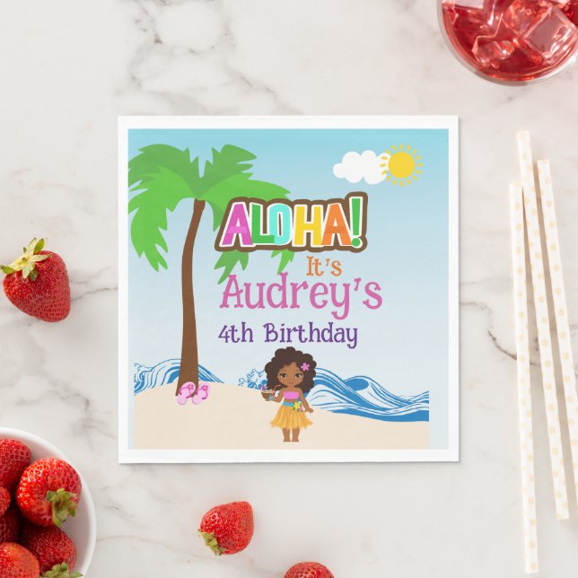Guardanapo De Papel Aniversário Aloha Luau (Insitu)