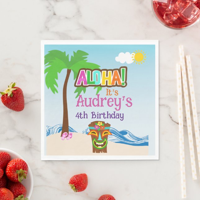 Guardanapo De Papel Aniversário Aloha Luau (Insitu)