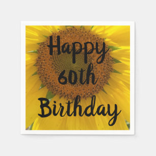 Guardanapo de papel aniversário amarelo brilhante