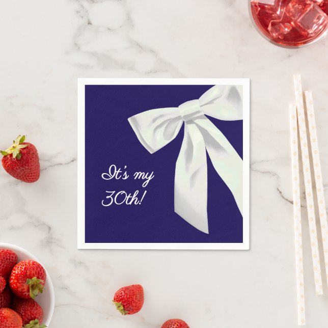 Guardanapo De Papel Aniversário azul Elegante do Marinho com Arco Bran (Insitu)