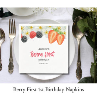 Guardanapo De Papel Aniversário Berry First 1º 