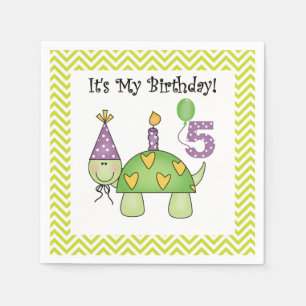 Guardanapo de papel aniversário bonito da