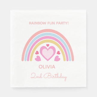 Guardanapo De Papel Aniversário Colorido Nome Personalizado e Idade